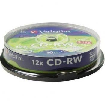 Verbatim 43480 - Pack de 10 CDs regrabables de 700 MB
