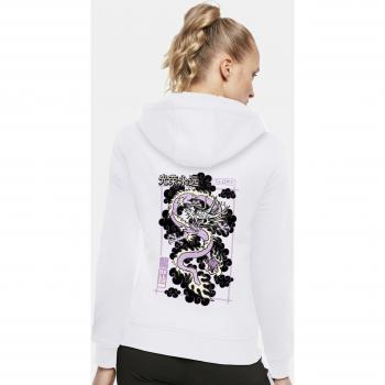Women's Glory Dragon V2 White Hoodie