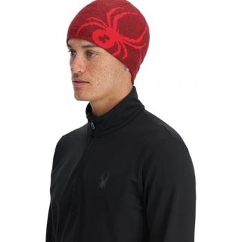 Spyder Gorro Reversible Innsbruck para Hombre, Color Rojo, Talla Única