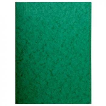 Exacompta 56415E - Subcarpeta de cartulina lustrada con 3 solapas, 24 x 32 cm, color verde