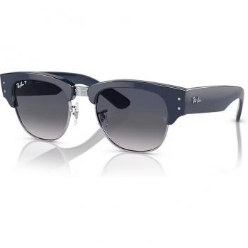 Ray-Ban RB0316S Mega Clubmaster Polarized Sunglasses, Color 136678, Unisex, Square Frame, Blue, Size 53