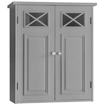 Dawson Gray Wooden Wall Bathroom Cabinet with Two Doors
