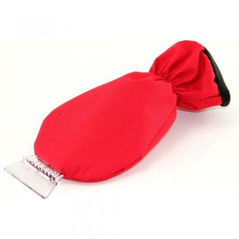 Manopla para rascar de hielo - Rascador de hielo con guante de forropolar para parabrisas y ventanillas del coche - Rascador de contra el frío - Resistente al agua - Ancho del rascador 11 CM