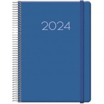 Agenda espiral Dohe Denver día/pág 2024 cas 15X21 Azul