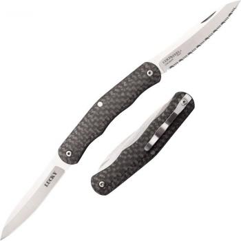 Cold Steel 54VPN Lucky Dual-Blade Folding Pocket Knife Plain/Serrated Blade
