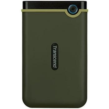 Transcend 2 TB Rugged Portable Hard Drive - Shock Resistant USB 3.1 Gen 1 StoreJet Military Green - TS2TSJ25M3G