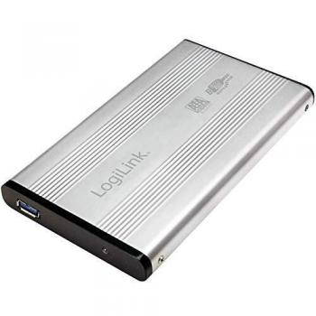 LogiLink UA0106A Caja Externa para Disco Duro 2.5 SATA, Conexión USB 3.0, Aluminio, Color Plata