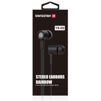 Auriculares Dousnudos Swissten YS-D2 con Micrófono, 3.5 mm Jack, Sin Control de Volumen, Color Negro