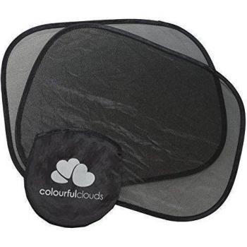 Auto de protección solar para niños y bebés de hiervas Clouds, selbsthaftende Parasoles con protección UV, parasol en un práctico Bolsa