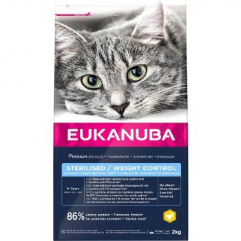 Eukanuba Sterilised/Weight Control Adult Dry Cat Food - 2 kg