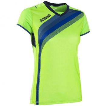Joma - Camiseta elite v verde fluor m/c para mujer