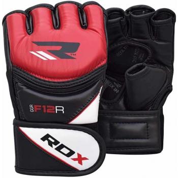 RDX - Guantes MMA Maya Hide Cuero Entrenamiento Artes Marciales Saco de Boxeo Combate Sparring Kickboxing, Unisex Adulto, Color Rojo, tamaño Extra-Large