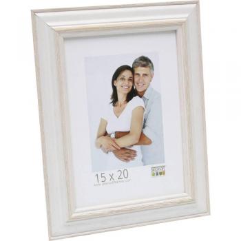 Deknudt Frames S221H1 - Marco de foto de madera blanca, 15 x 20 cm
