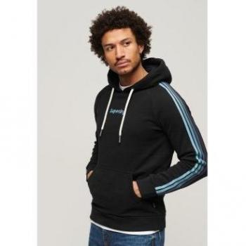 Superdry Sudadera a rayas Terrain negro