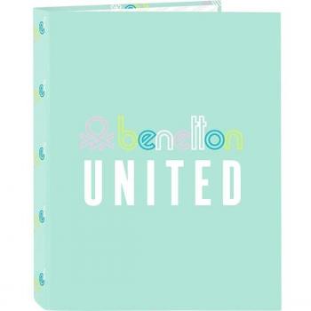 Carpeta Folio 4 Anillas Mixtas Benetton 'World' - Safta