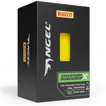 Cámara Pirelli Angel™ Smartube 700x28/42 mm, Válvula Schrader de 42 mm, Cintas tubeless, Sport, Multicolor, Talla Única