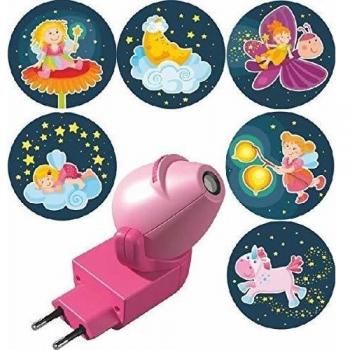 Iluminación infantil nocturna con enchufe de HABA 301992, proyección de jardín de hadas, color rosa