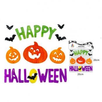 Pegatina Gel Calabaza Happy Halloween