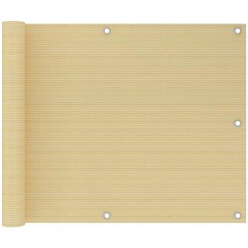Toldo para balcón HDPE beige 75x500 cm