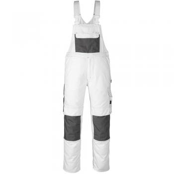 Pantalón de Trabajo Latzhose Orense con Bolsillos para Rodilleras Blanco Talla C52