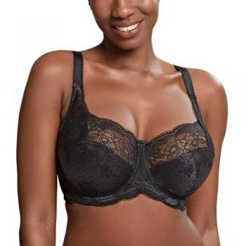 Panache Clara Charcoal/Black Full Cup Bra with Side Support 30GG