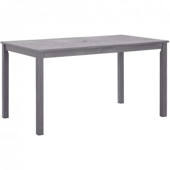 vidaXL Garden Table Grey Wash 140x80x74 cm Solid Acacia Wood
