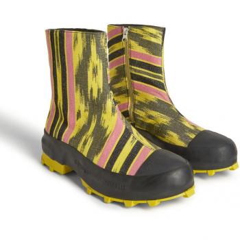 CAMPERLAB Traktori - Boots for Women - Yellow, Black, Pink, Size 42, Cotton Fabric