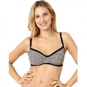 Miss Sans Complexe 78AAF05 Women's Casablanca Black Graphic Print Underwired Swimwear Beachwear Bikini Top 80F