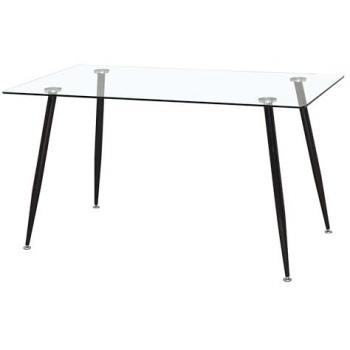 Mesa Comedor de Cristal Asper 120cm Estilo Contemporáneo Moderno Ideal para Salón