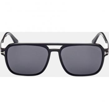 Tom Ford Crosby FT0910 01A 59 Square Sunglasses, Black, Male, Size: 59 MM
