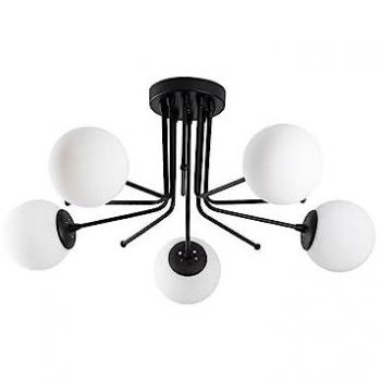 Plafón de Techo Negro de 5 Luces Model 12 - Marca Líder en Iluminación