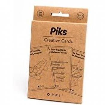 OPPI- PIKS Cartas Creativas Juego, Multicolor