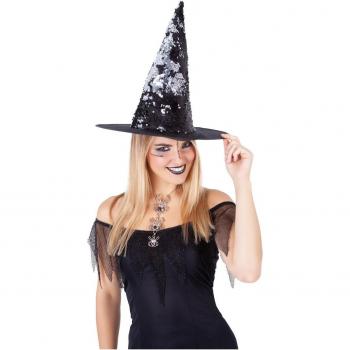 Sombrero de Bruja con Lentejuelas Mágicas