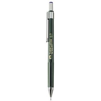 Faber Castell B-136700 - Portaminas TK-Fine con goma de borrar y 3 minas finas graduación HB, trazo 0.7 mm color negro