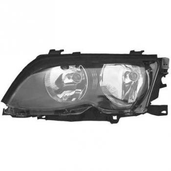 Faro Delantero Izquierdo H7 con Motor y Interior Cromado para BMW Serie 3 E46 Sedán (2001-2005) VAN WEZEL 0649961