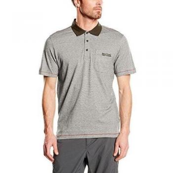 Regatta Hombre Osmund Polo de manga corta, hombre, color verde grisáceo, tamaño XXX-Large