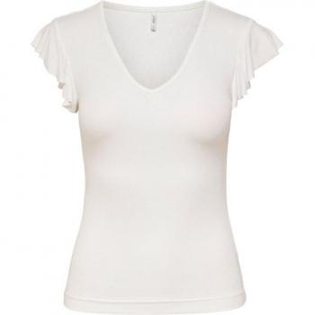 Camiseta Sin Mangas Con Cuello En V Belia de Only, color Cloud Dancer, para mujer