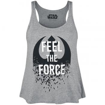 Star Wars Episode 8 - Die letzten Jedi - Feel The Force Top Mujer Gris/Melé XL