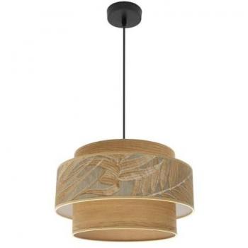 Lámpara Colgante Samoa 1xE27 Negro/Camel Regx40d