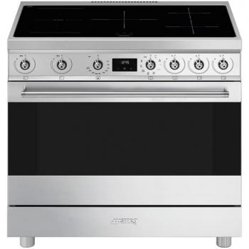 SMEG C9IMX2 Cocina de Inducción 90cm Acero Inoxidable con 5 Zonas de Cocción y Horno