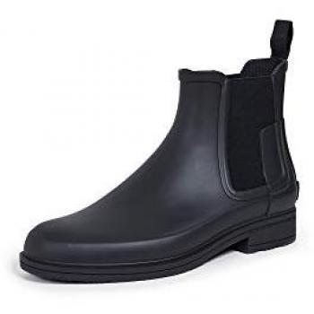 Hunter Original Refined Black Rubber Chelsea Boots EU 44