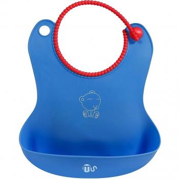 Innovaciones MS - Babero Flexible para bebes. Azul