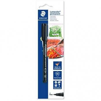 Staedtler Lumocolor Permanent 317 Rotulador Permanente de Punta Fina M - Trazo 1mm - Para Casi Todas las Superficies - Secado Rápido - Color Negro