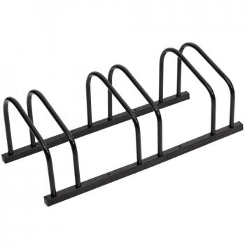 vidaXL Bike Rack for 3 Bikes Black Steel