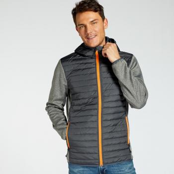 Chaqueta Jack&Jones para hombre en color gris, modelo emulti quilted, estilo moderno y casual