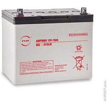 Batería de Gel Plomo Sellada NX 70-12 Cíclica 12V 70Ah M6-M