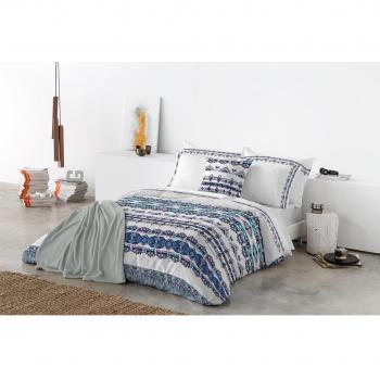 FUNDA NORDICA 240x220 IKAT WAVE BLEU