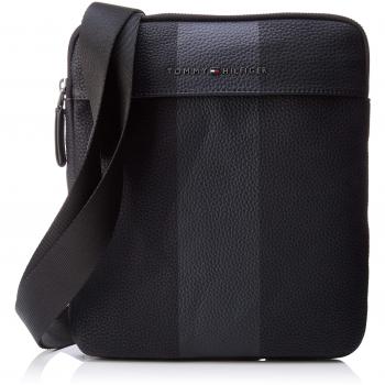Tommy Hilfiger - Block Stripe Crossover, Shoppers y bolsos de hombro Hombre, Negro