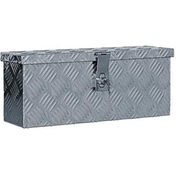 vidaXL Caja de Aluminio 48,5x14x20 cm Plateada Bricolaje Taller Herramientas