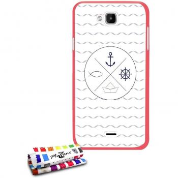 Muzzano Le Pearls-Carcasa rígida, diseño de playa incluye lápiz capacitivo y gamuza limpiadora para Wiko Slide